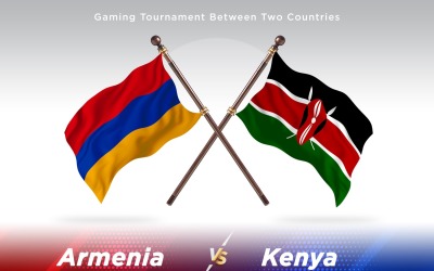 Armenië versus Kenia Two Flags