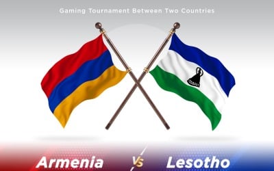 Armenië versus Lesotho Two Flags