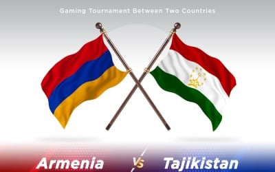 Armenië versus Tadzjikistan Two Flags