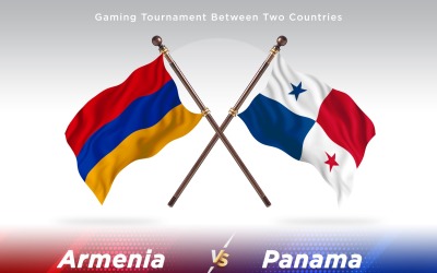Armenien gegen Panama Two Flags