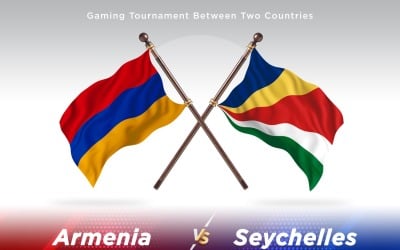 Armenien gegen Seychellen Two Flags