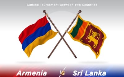 Armenien gegen Sri Lanka Two Flags
