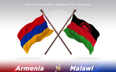 Armenien kontra Malawi två flaggor
