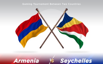 Armenien kontra Seychellerna Två flaggor