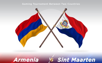 Armenien kontra Sint Maarten Två flaggor