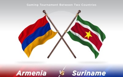 Armenien kontra Surinam Två flaggor