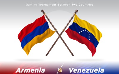 Armênia contra Venezuela Two Flags