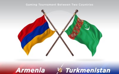 Arménie versus Turkmenistán dvě vlajky