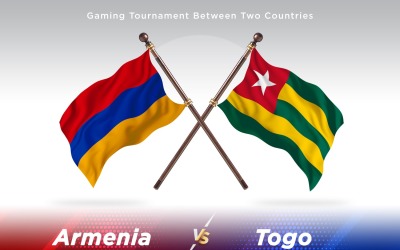 Armenien gegen Togo Two Flags