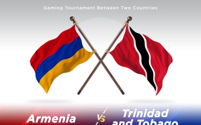 Armenien kontra Trinidad och Tobago två flaggor