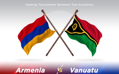 Armenien kontra Vanuatu två flaggor