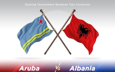 Aruba versus Albania Two Flags