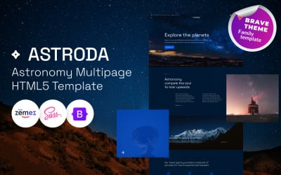 Astroda - шаблон HTML5 для астрономии