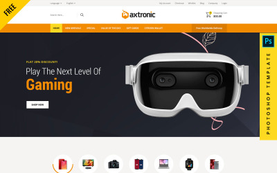 Axtronic - Gratis Photoshop -mall för e -handel