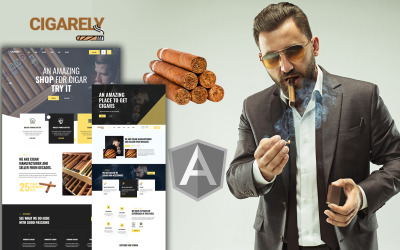 Cigarely - кутовий шаблон магазину сигар