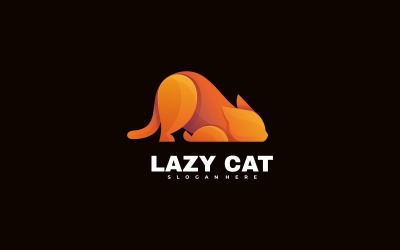Gradientowy styl logo Lazy Cat