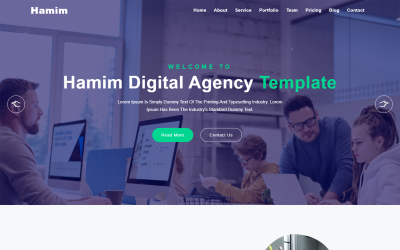 Hamim Digital Agency One Page Landing Page Vorlage