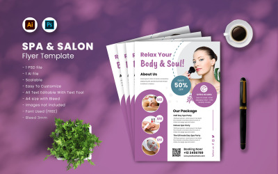 Modèle de Flyer SPA &amp;amp; SALON vol.03