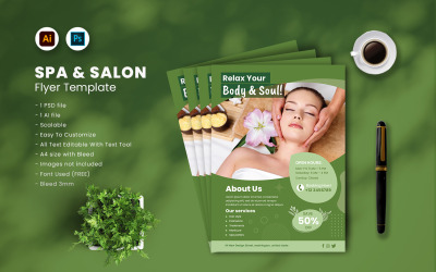 Modello di volantino SPA &amp;amp; SALONE vol.02