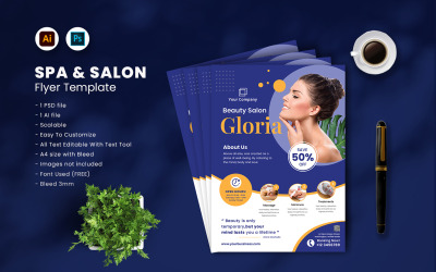 Modello di volantino SPA &amp;amp; SALONE vol.07