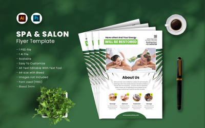 SPA &amp;amp; SALON Flyer Sjabloon vol.06