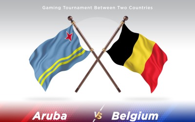 Aruba contre Belgique deux drapeaux