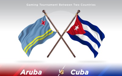Aruba contre Cuba deux drapeaux