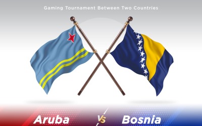 Aruba gegen Bosnien und Herzegowina Two Flags