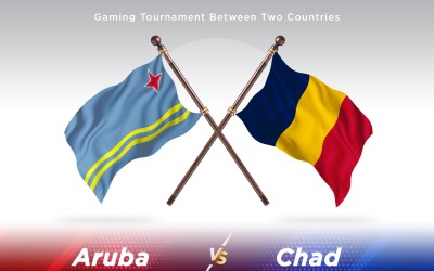 Aruba gegen Tschad Zwei Flaggen