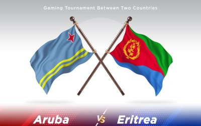 Aruba kontra Eritrea Två flaggor