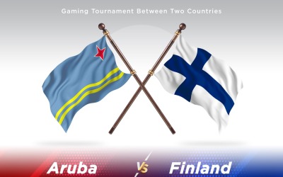 Aruba kontra Finland två flaggor
