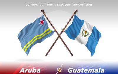 Aruba kontra Guatemala två flaggor