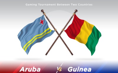 Aruba kontra Guinea två flaggor