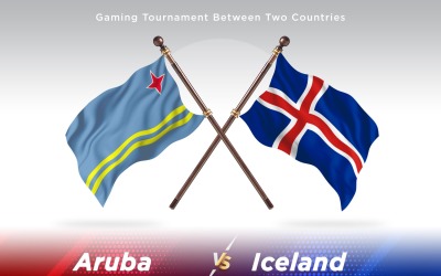 Aruba kontra Island två flaggor