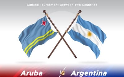 Aruba versus Argentina Two Flags