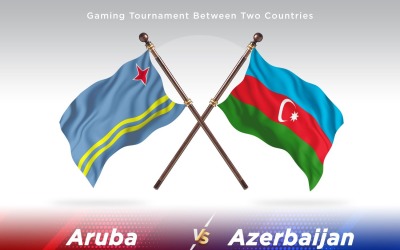 Aruba versus Ázerbájdžán dvě vlajky
