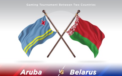 Aruba versus Belarus Two Flags
