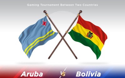 Aruba versus Bolivia Two Flags
