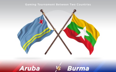 Aruba versus Burma Two Flags