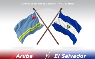 Aruba versus El Salvador Two Flags