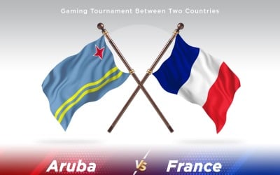 Aruba versus France Two Flags