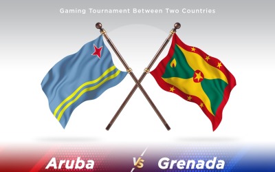 Aruba versus Grenada Two Flags