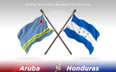 Aruba versus Honduras Two Flags