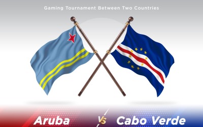 Aruba versus Kaapverdië twee vlaggen.