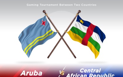 Aruba versus Středoafrická republika dvě vlajky