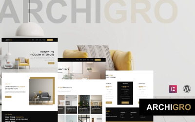 Archigro - Un kit de modèles Elementor pour site Web d'architecte et d'intérieur