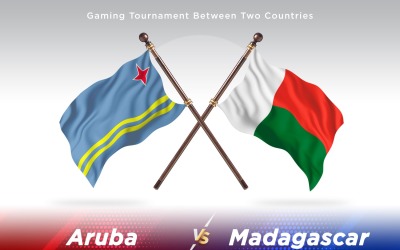 Aruba contra Madagascar Two Flags