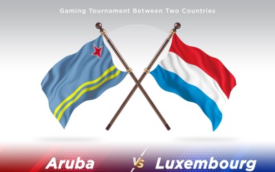 Aruba contre Luxembourg deux drapeaux