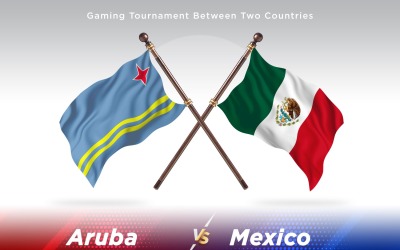 Aruba contre Mexique deux drapeaux