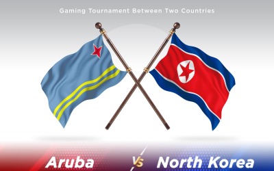 Aruba gegen Nordkorea zwei Flaggen